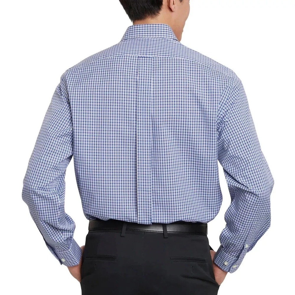 Kirkland Signature Men's Traditional Fit Dress Shirt, Blue, 17 x 34/35 - Picture 3 of 5